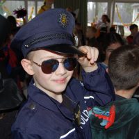 Ein Polizist war auch dabei