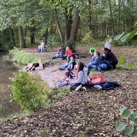 Frühstückspause im Wald