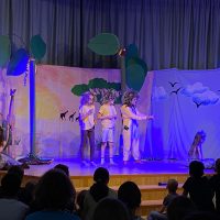 Die drei pfiffigen Erdmännchen (Yannick Hildebrandt, 3b; Jette Wehrmann, 3a; Isabelle Streu, 4c).