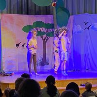 Die drei pfiffigen Erdmännchen (Yannick Hildebrandt, 3b; Jette Wehrmann, 3a; Isabelle Streu, 4c).