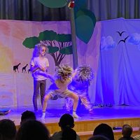 Die drei pfiffigen Erdmännchen (Yannick Hildebrandt, 3b; Jette Wehrmann, 3a; Isabelle Streu, 4c).