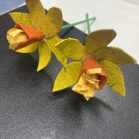 Gebastelte Osterglocken